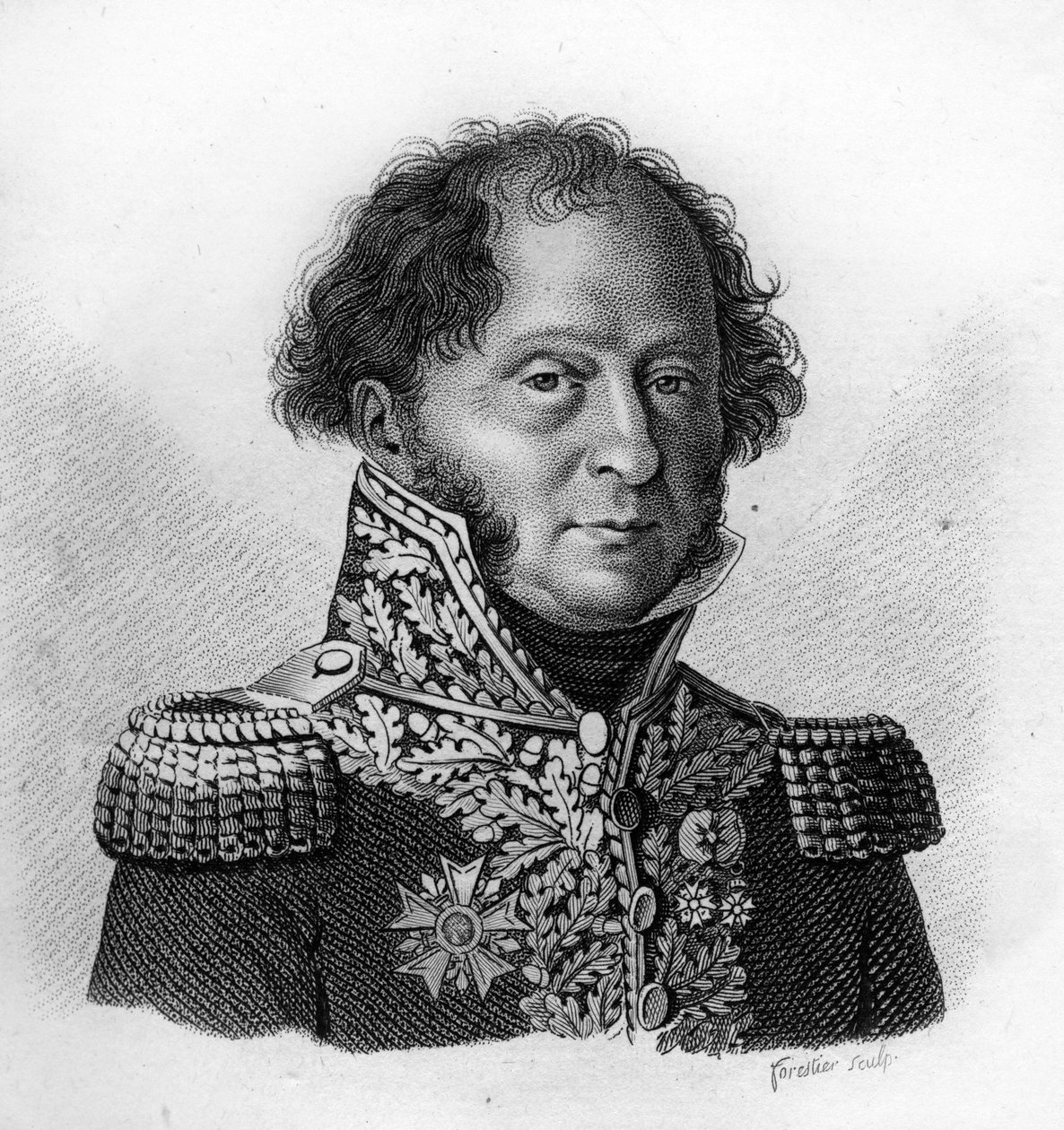 Retrato do General Gabriel BARBOU DECOURRIERES (1770 - 1839) - em "Retratos dos generais franceses após as vitórias e conquistas dos franceses". Gravado por Ambroise Tardieu em 1818. Colecção Stella. de Ambroise Tardieu