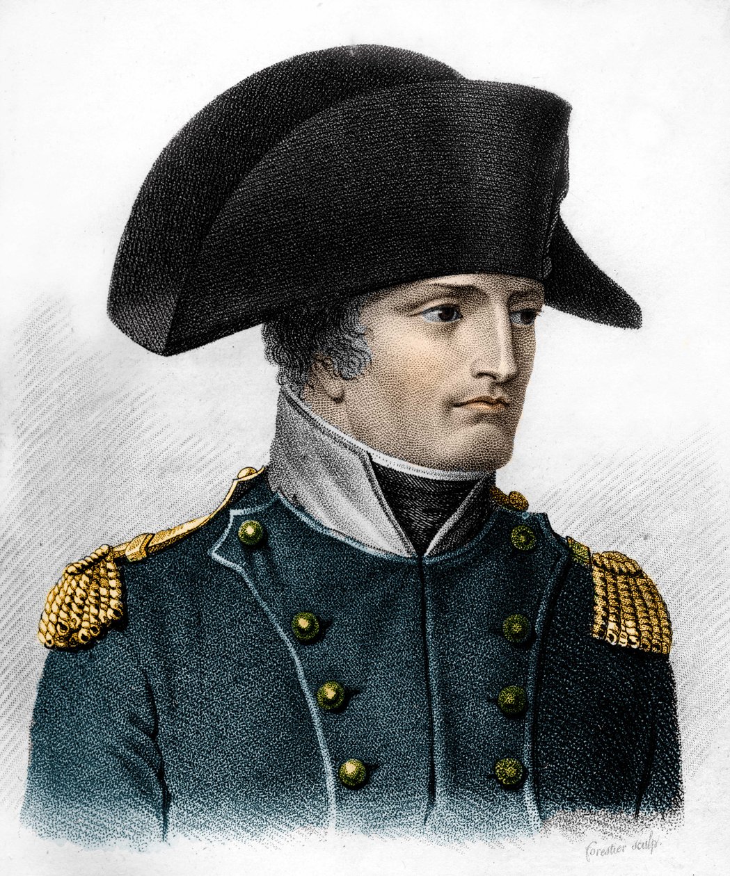 Retrato de Napoleão na época da Batalha de Austerlitz (1805) - em "Retratos dos generais franceses após as vitórias e conquistas dos franceses". Grave de Ambroise Tardieu, em 1818. Coleção Stella. de Ambroise Tardieu