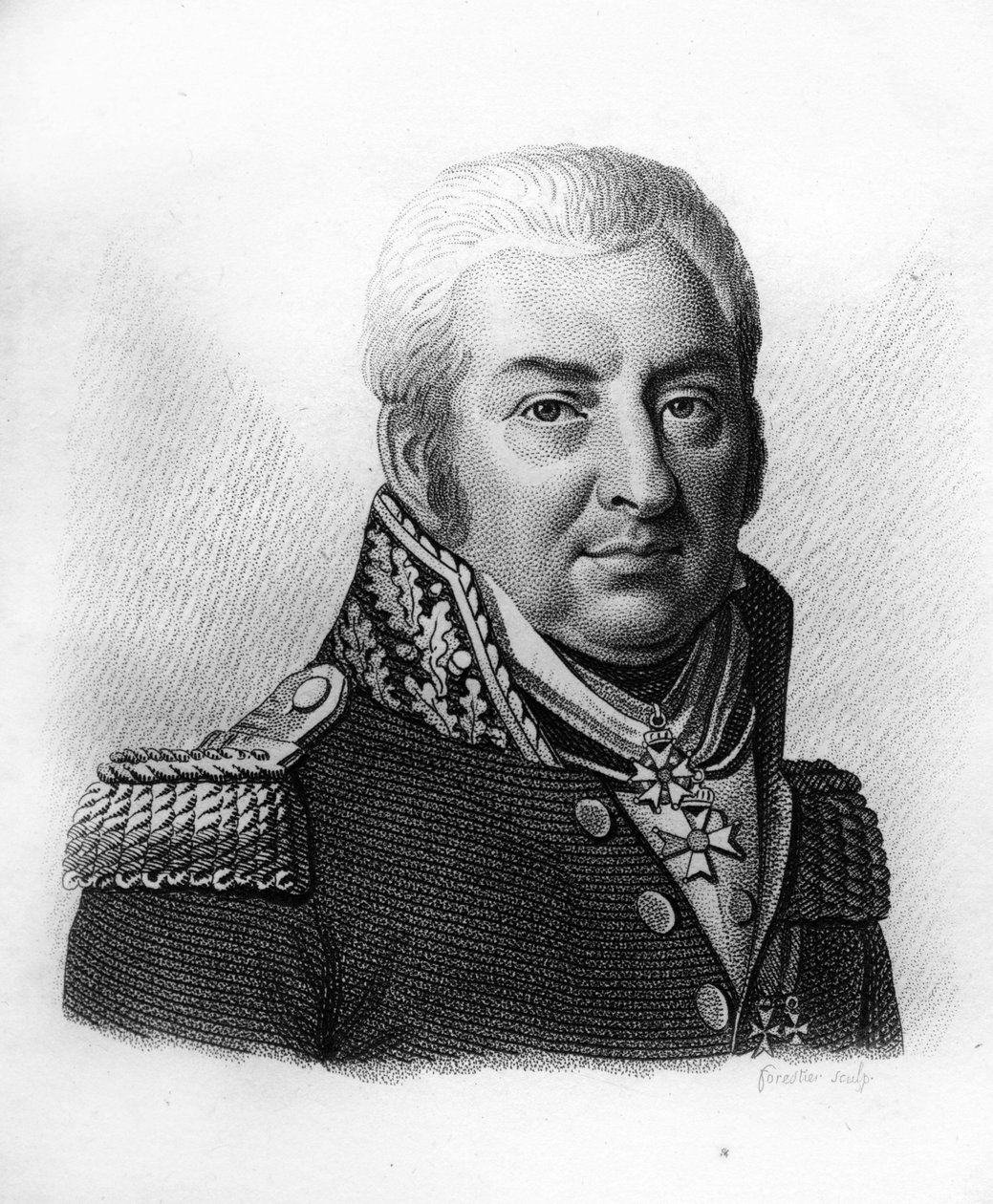 Retrato do general Nicolas Antoine Sanson. 1756-1824 - em "Retratos dos generais franceses após as vitórias e conquistas dos franceses". Gravado por Ambroise Tardieu em 1818. Colecção Stella. de Ambroise Tardieu