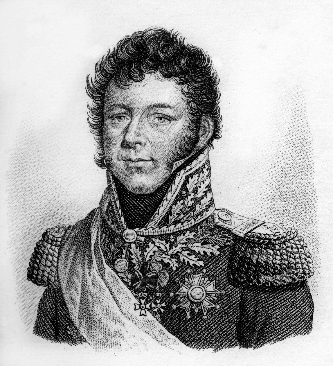 retrato do general Nicolas Joseph Maison 1771-1840.- em "Retratos dos generais franceses após as vitórias e conquistas dos franceses". Gravado por Ambroise Tardieu em 1818. Coleção Stella. de Ambroise Tardieu