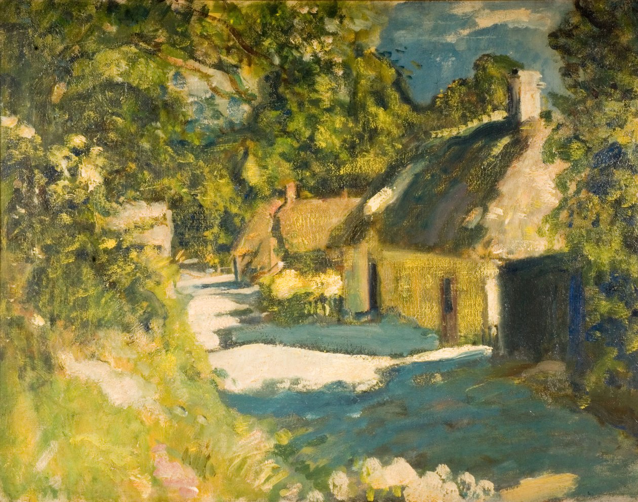 Casas de campo em Aldbourne, 1915. de Ambrose McEvoy