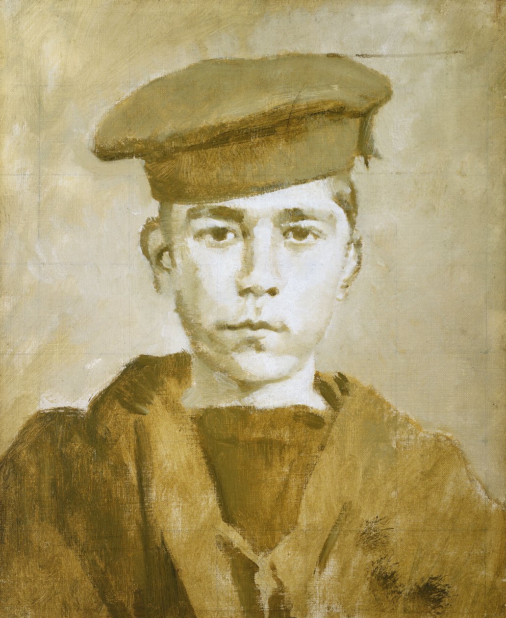 John Travers Cornwell, Rapaz de 1ª classe (1900-1916), século XX (óleo) de Ambrose McEvoy
