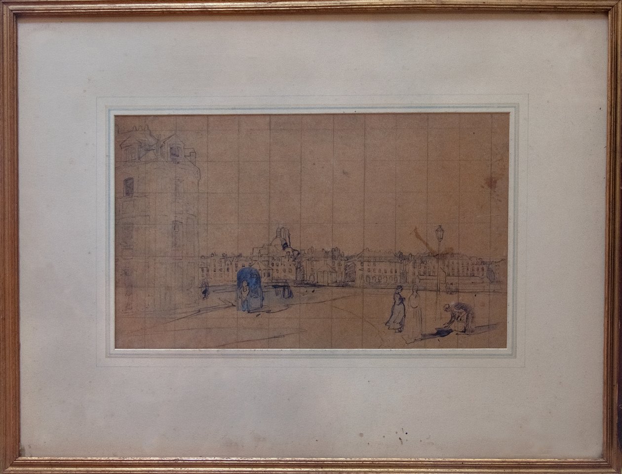 The Quay Carenage, The Pollet, 1928 (lápis e wc no papel) de Ambrose McEvoy