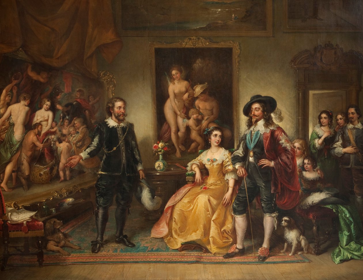 Rubens Apresentando Sua Imagem Paz e Guerra a Carlos I, 1858–1871 de Ambrosini Jerôme