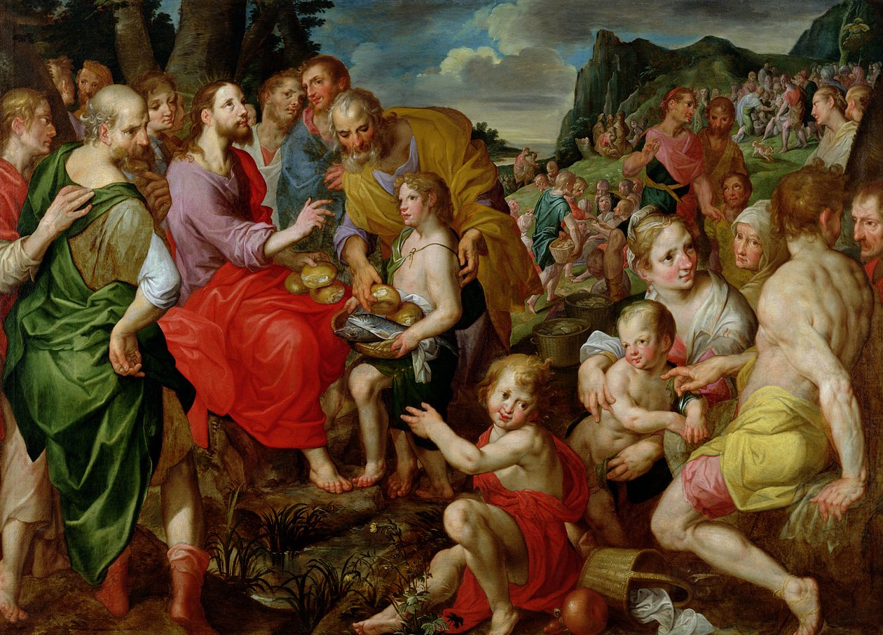 A alimentação dos cinco mil de Ambrosius the Elder Francken or Franck