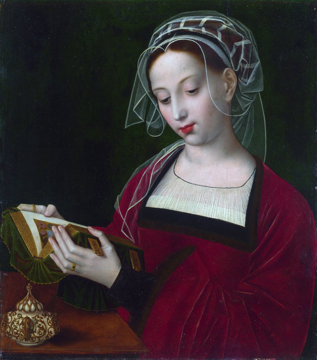 "Mary Magdalene Reading" Pintura de Ambrosius Benson (1495-1550) cerca de 1525 London National Gallery de Ambrosius Benson