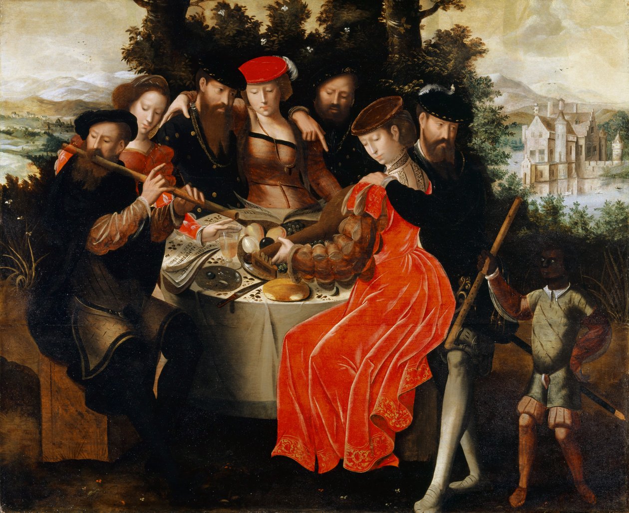 Empresa de criação de música ao ar livre, c.1540-50 de Ambrosius Benson
