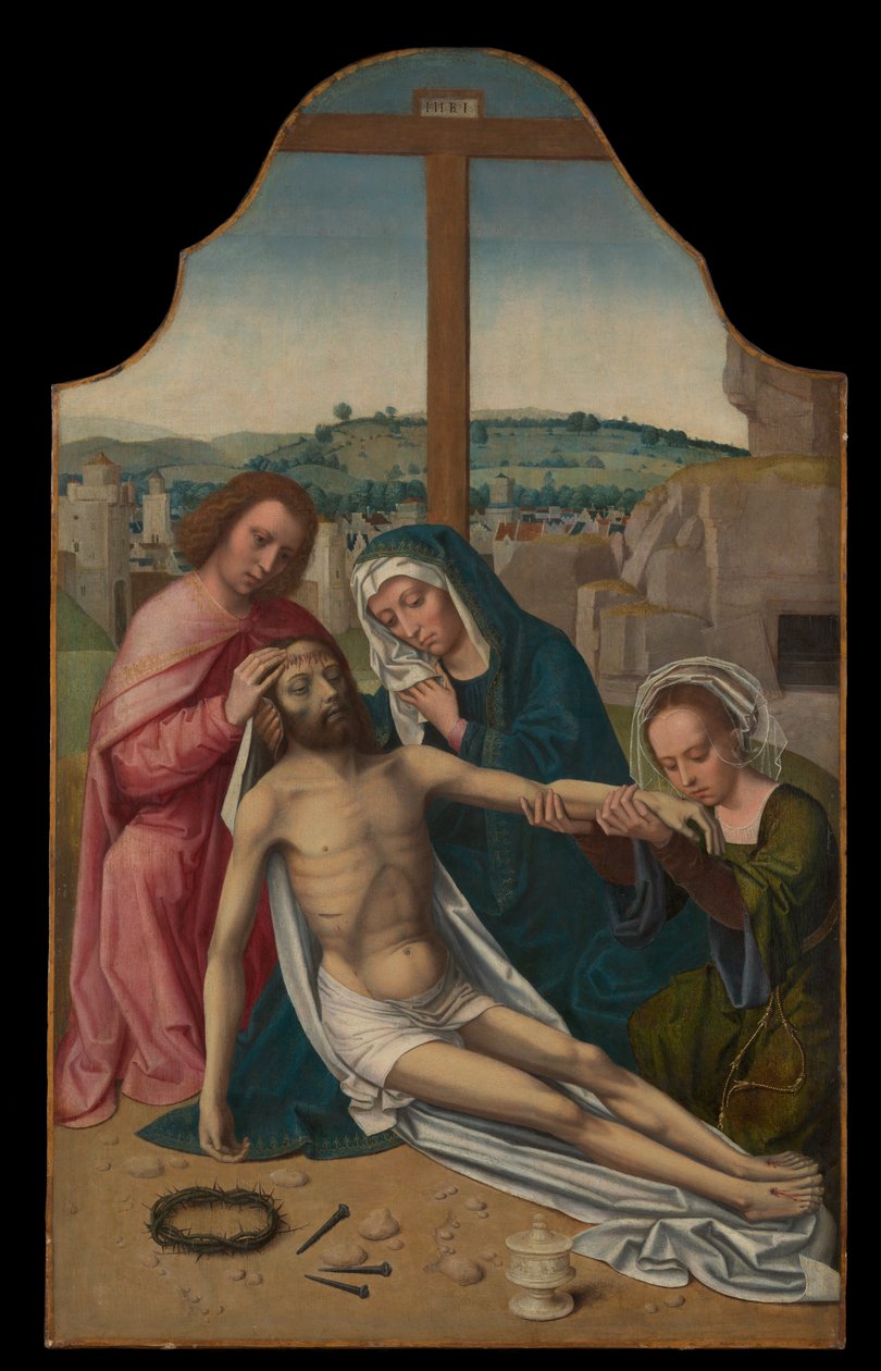 A Lamentação, c. 1520-25. de Ambrosius Benson