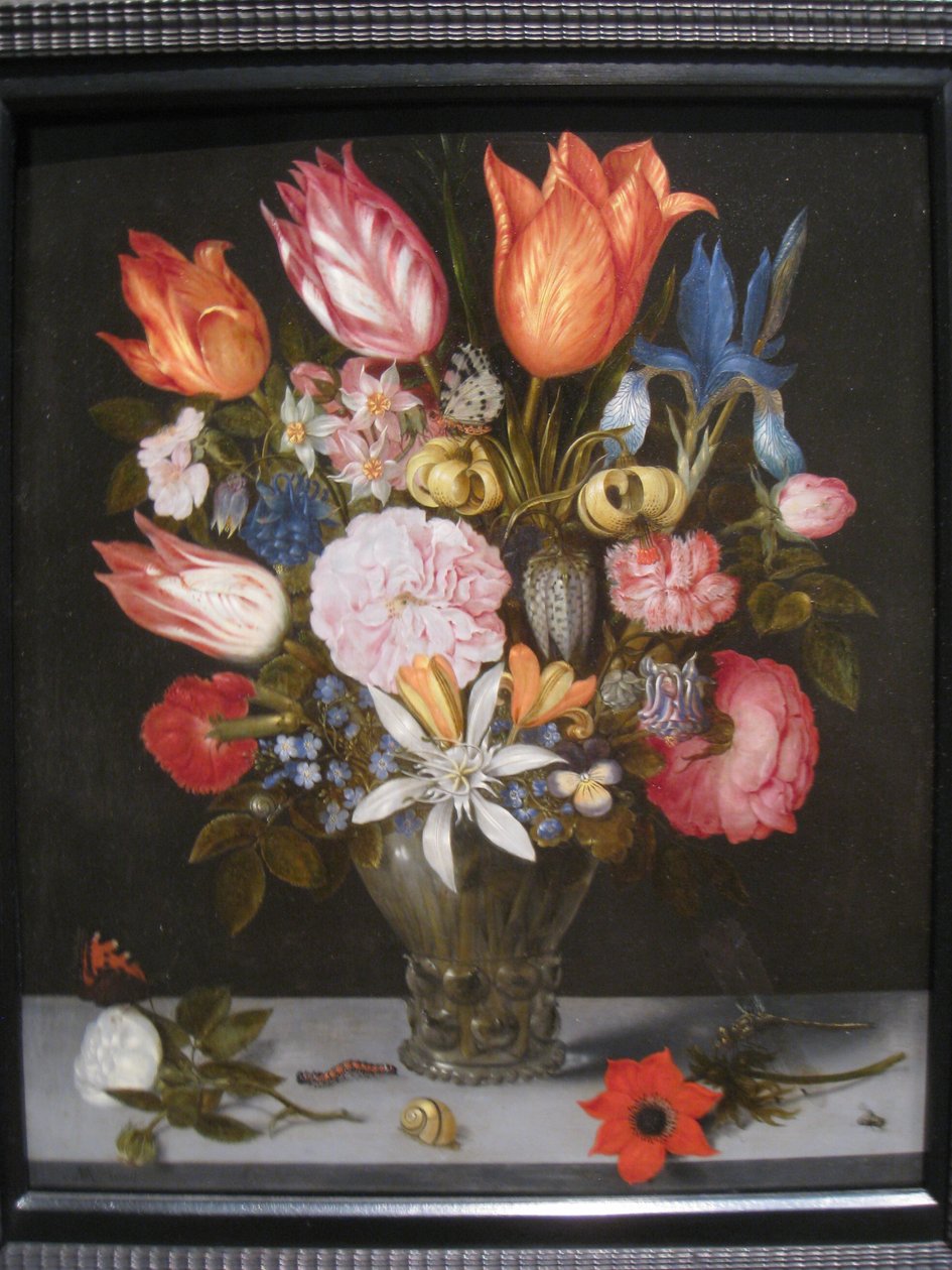 Flores num copo de Ambrosius Bosschaert