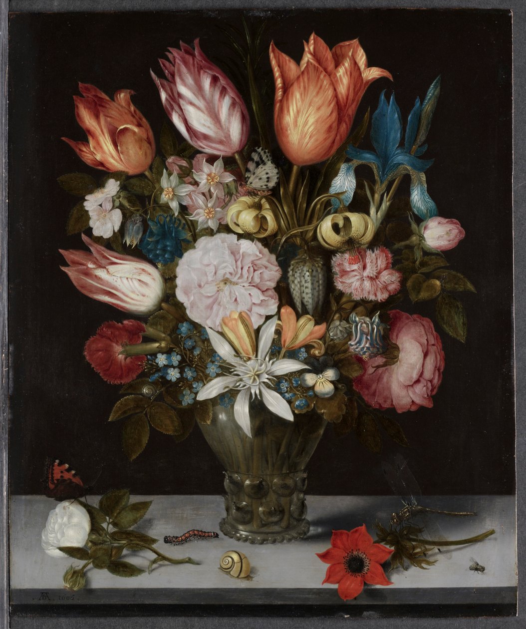 Flowers in a Glass, 1606. de Ambrosius Bosschaert