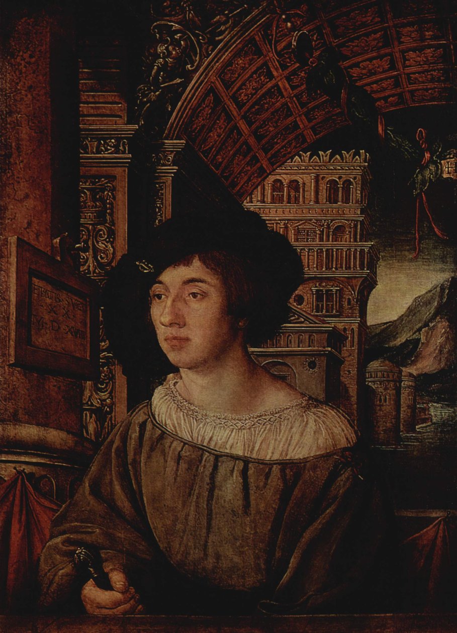 Retrato de um jovem de Ambrosius Holbein
