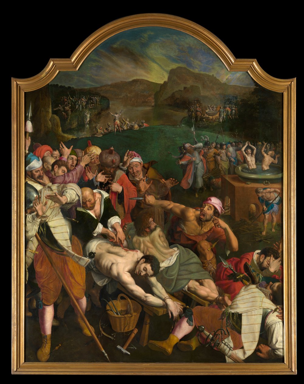 O Martírio dos Santos Crispin e Crispinian (óleo sobre painel) de Ambrosius the Elder Francken or Franck