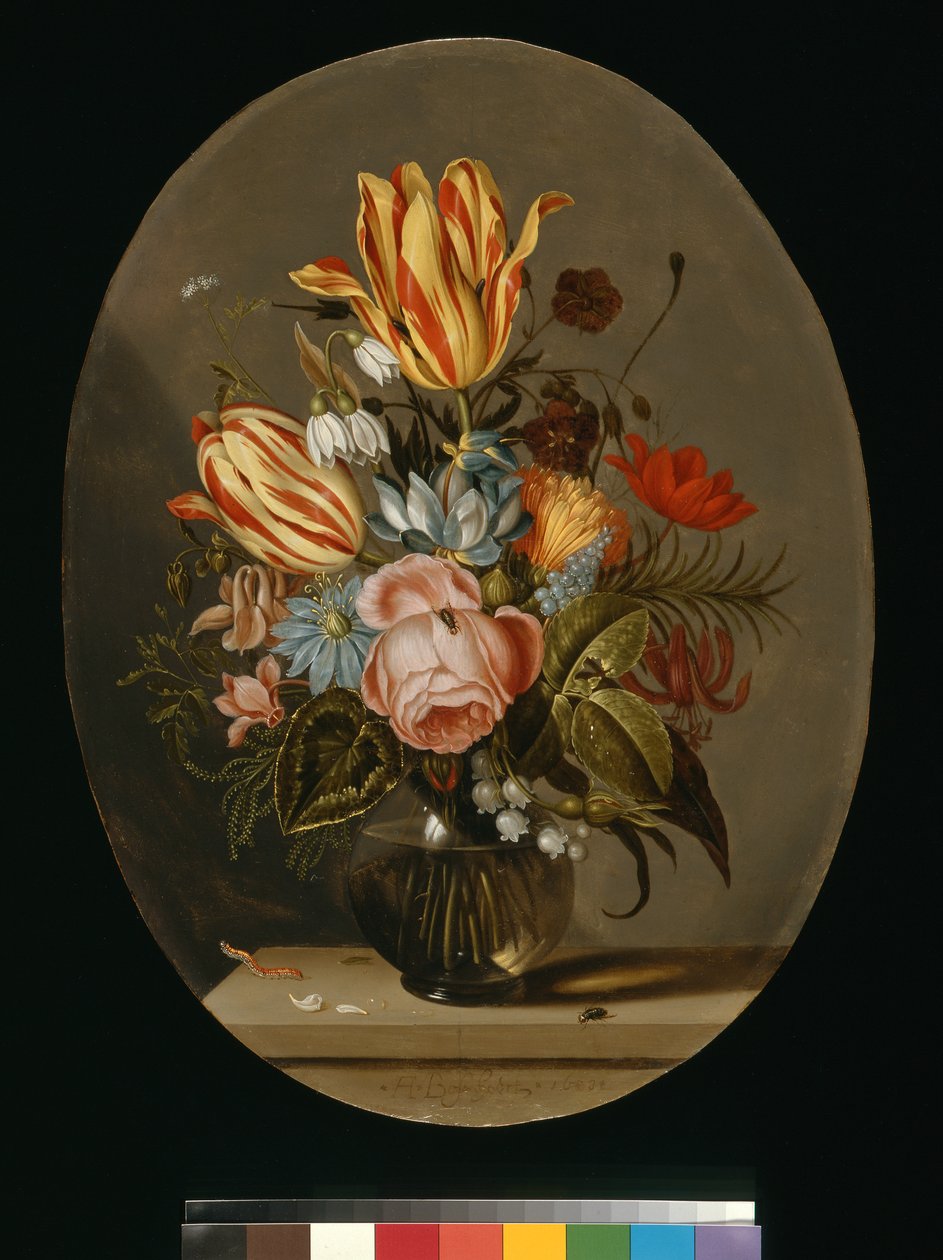 Um vaso de flores, c.1633 (óleo sobre tela) de Ambrosius the Younger Bosschaert
