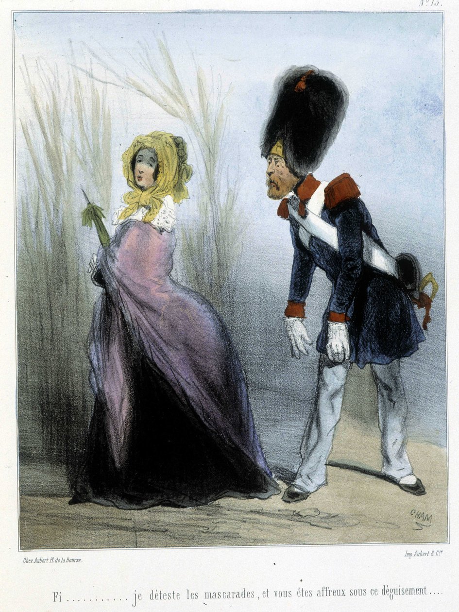 Caricatura - em "Madeleines" de Cham, c.1870-1880 de Amédée de Noé