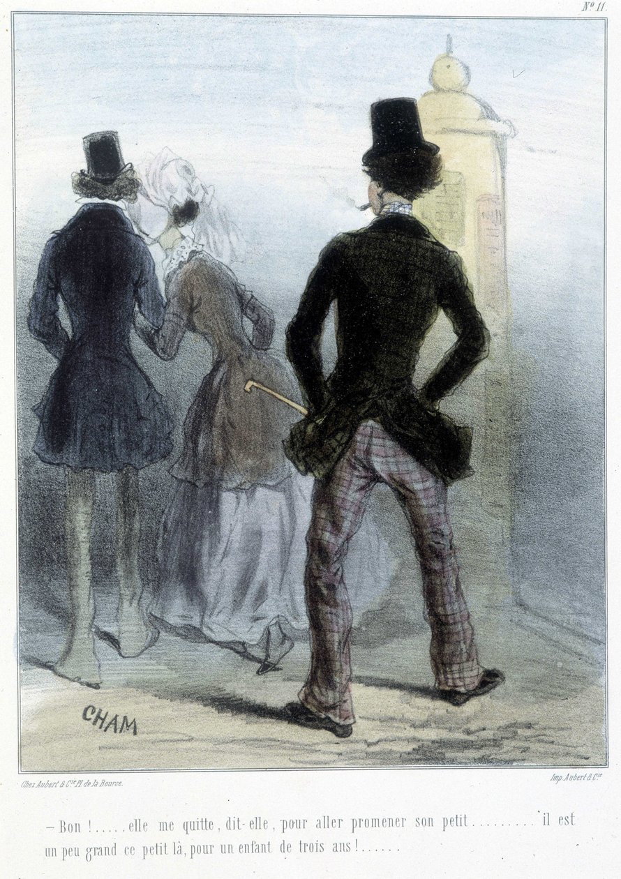 Caricatura - em "Madeleines" de Cham, c.1870-1880 de Amédée de Noé