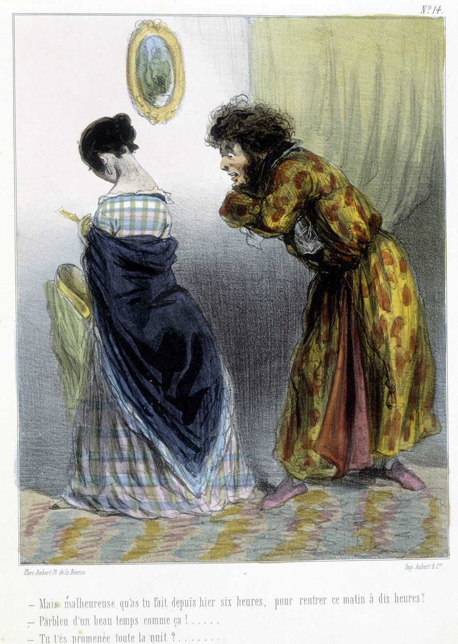 Caricatura - em "Madeleines" de Cham, c.1870-1880 de Amédée de Noé