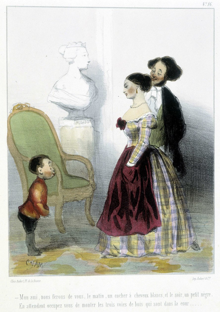 Caricatura - em "Madeleines" de Cham, c.1870-1880 de Amédée de Noé
