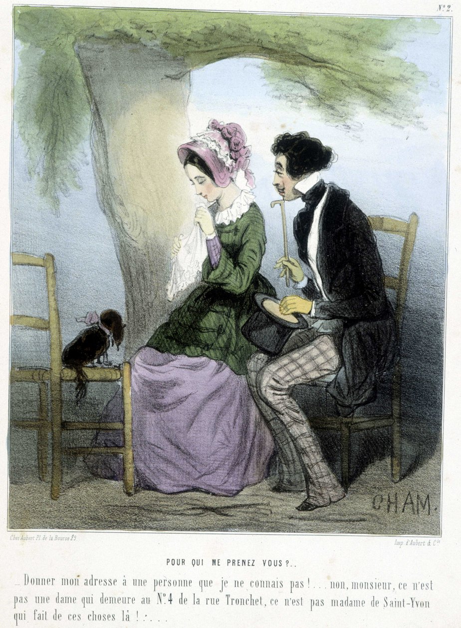 Quem você acha que eu sou? - em "Madeleines" de Cham, v.1870-1880 de Amédée de Noé