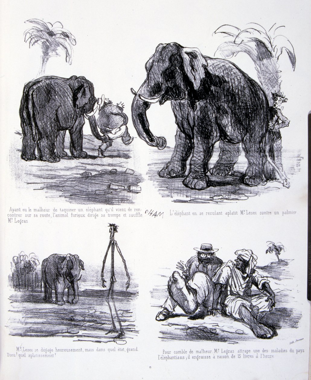ilustração para A Arte de engordar e perder peso de Amédée de Noé