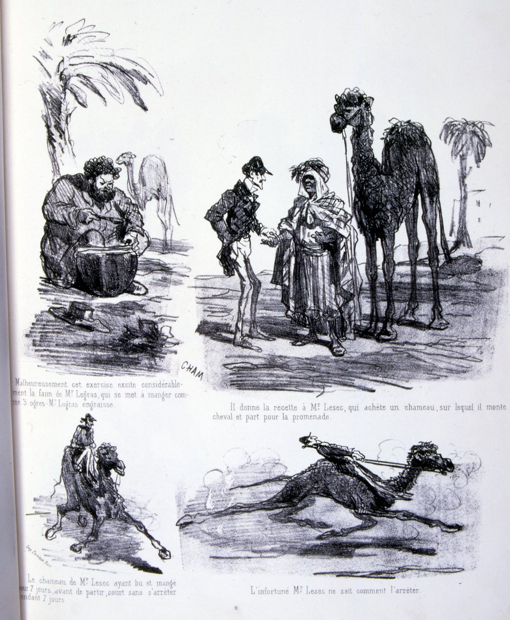 ilustração para A Arte de engordar e perder peso de Amédée de Noé