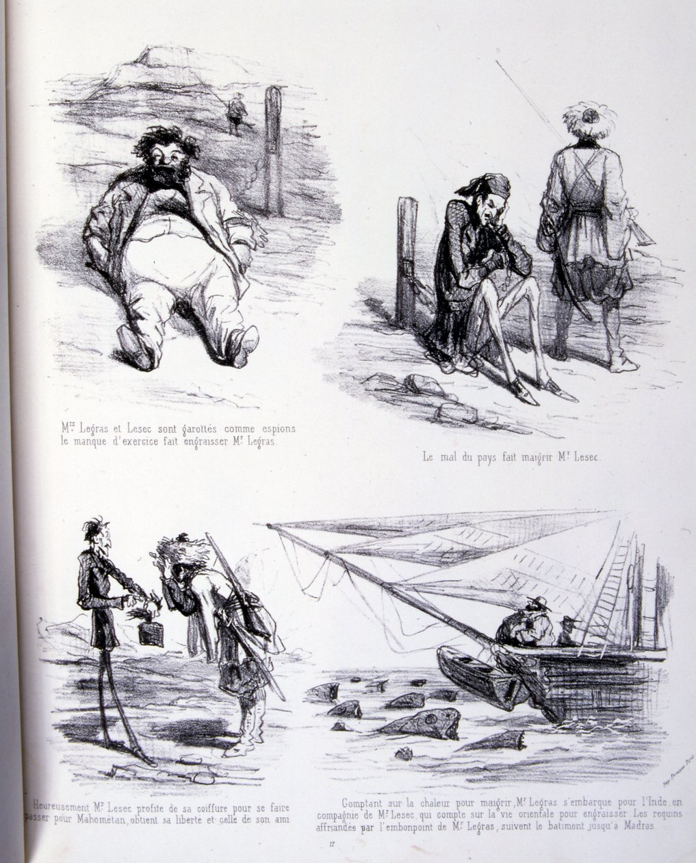 ilustração para A Arte de engordar e perder peso de Amédée de Noé