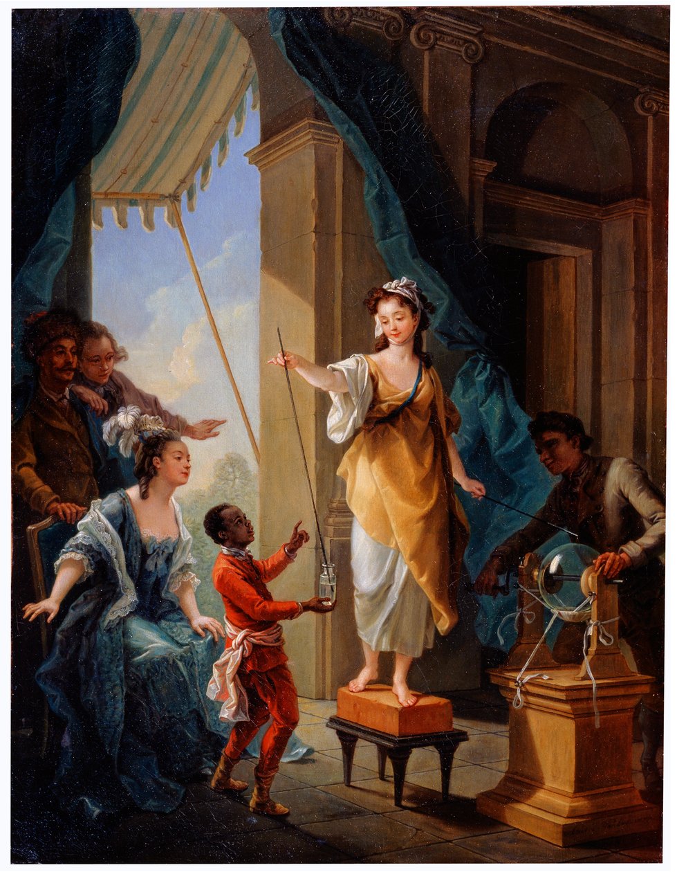 Experiência Elétrica, 1777 de Charles Amedee Philippe van Loo