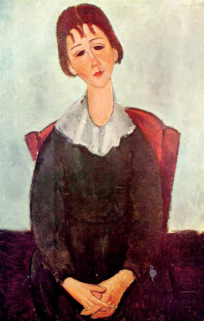Garota de preto, 1918 de Amedeo Modigliani