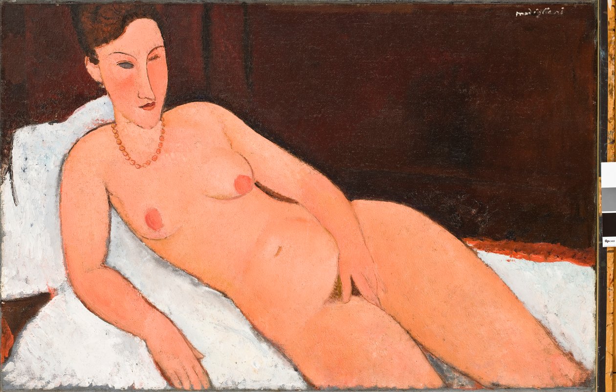Nude com Colar de Coral de Amedeo Modigliani