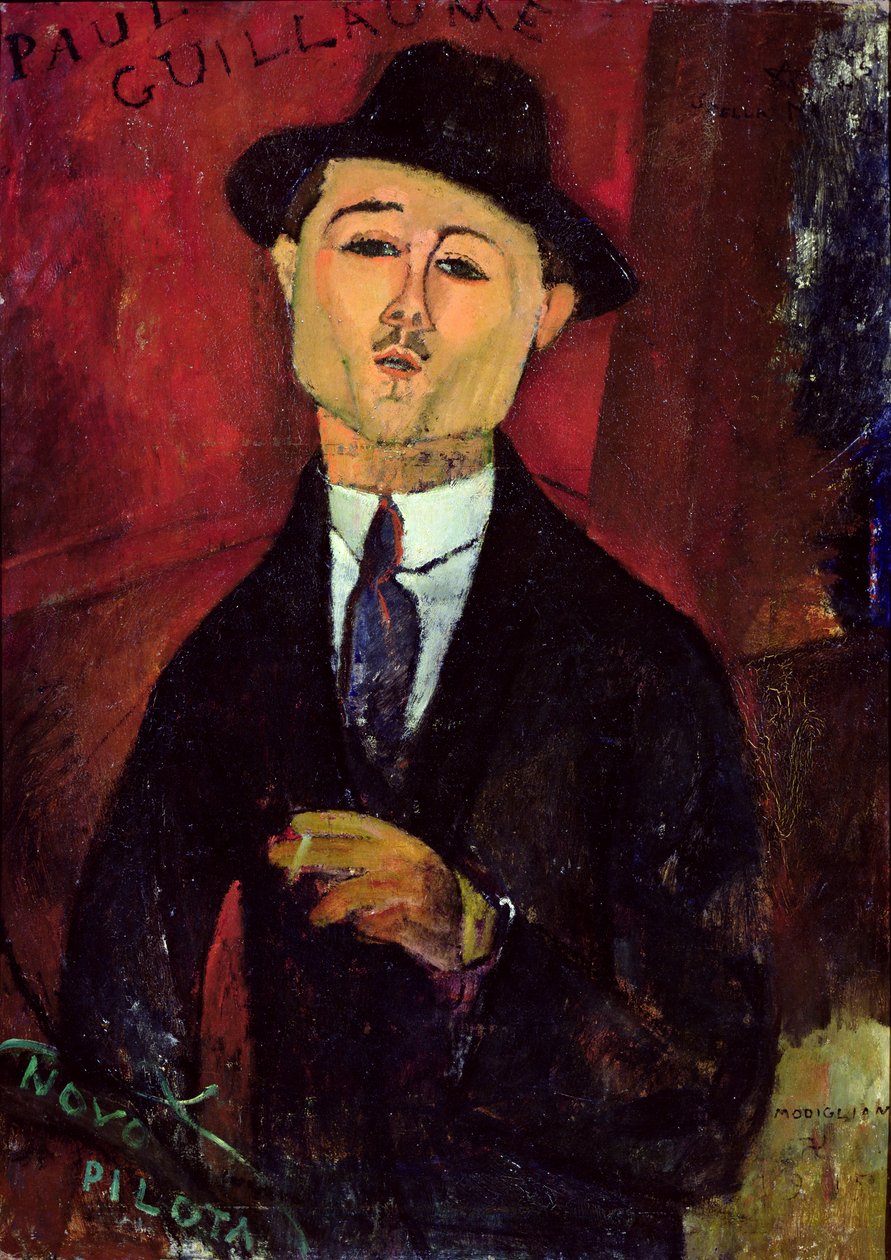 Paul Guillaume (1893-1934) Novo Pilota, 1915 (oil on cardboard) de Amedeo Modigliani