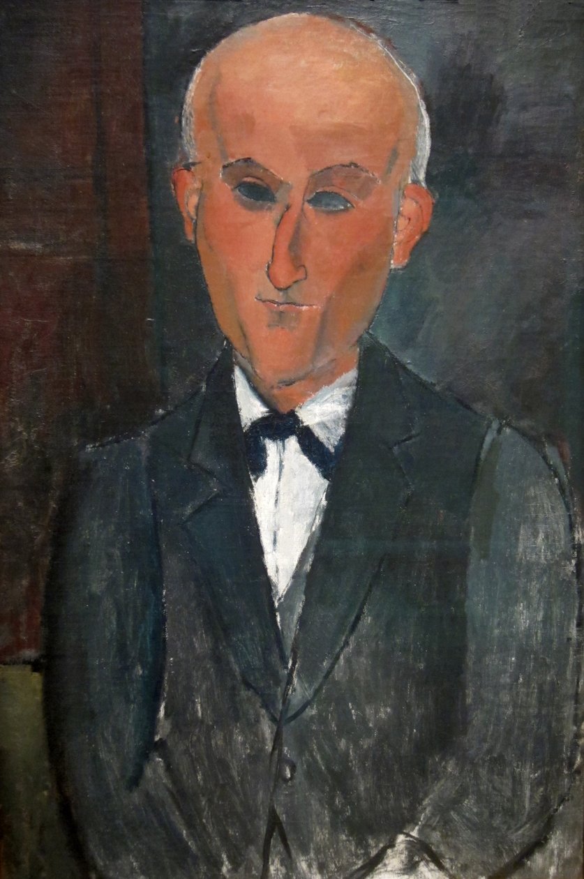 Retrato do escritor e pintor francês Max Jacob de Amedeo Modigliani