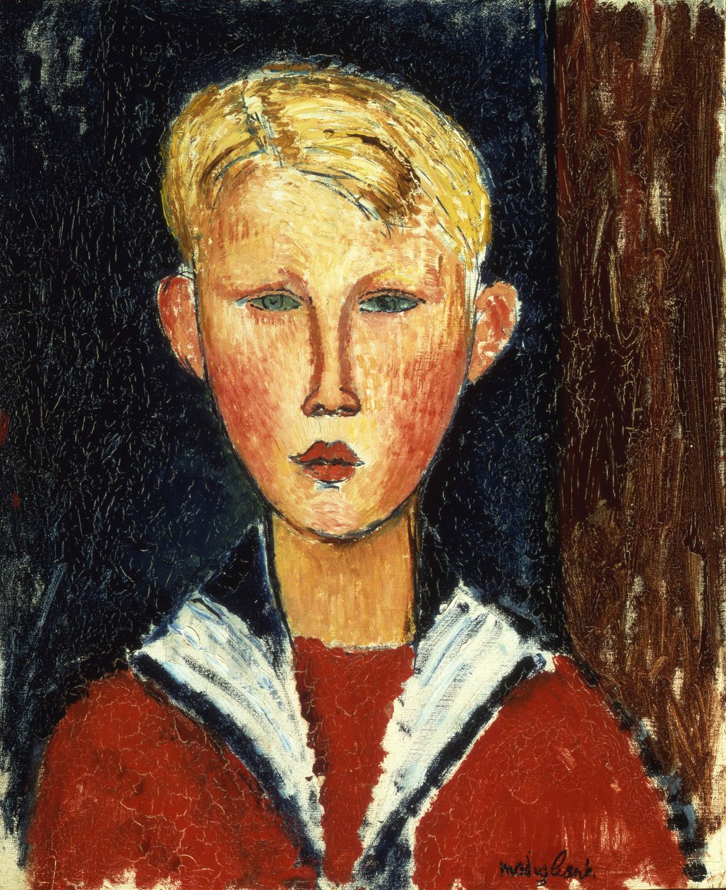 O menino de olhos azuis, 1916 de Amedeo Modigliani
