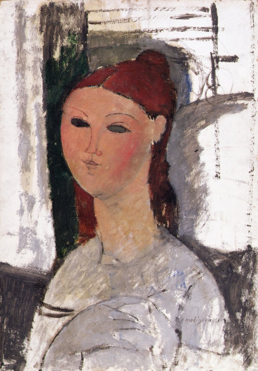 Mulher jovem, sentada, c.1915 de Amedeo Modigliani
