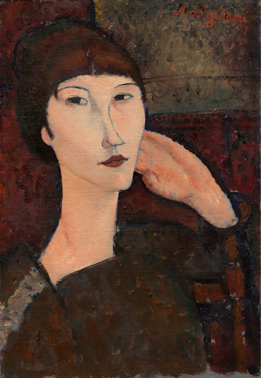 Adrienne (Mulher com Franja) de Amedeo Modigliani