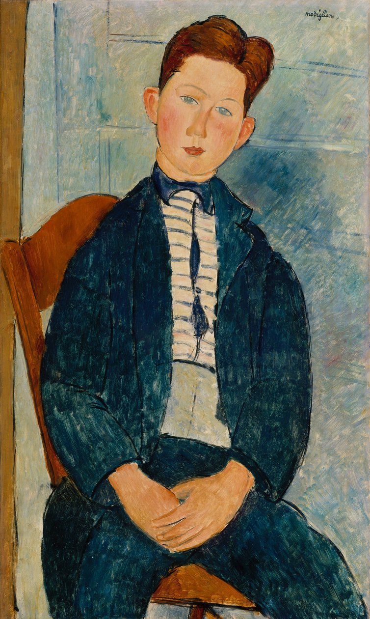 Menino em uma camisola listrada, 1918 de Amedeo Modigliani