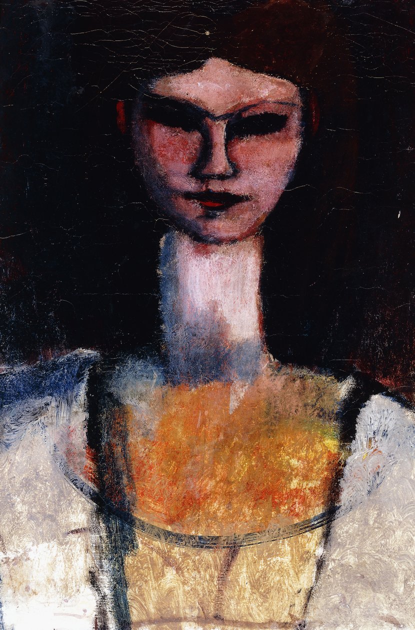 Busto de uma jovem mulher; Busto de mulher jovem, c.1910-11 de Amedeo Modigliani
