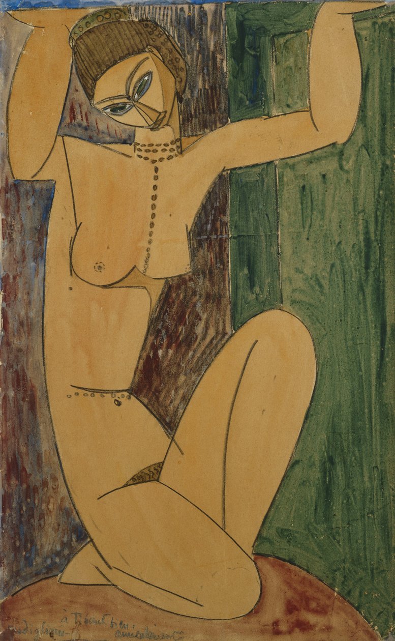 Cariátide; Cariatide, 1913 de Amedeo Modigliani