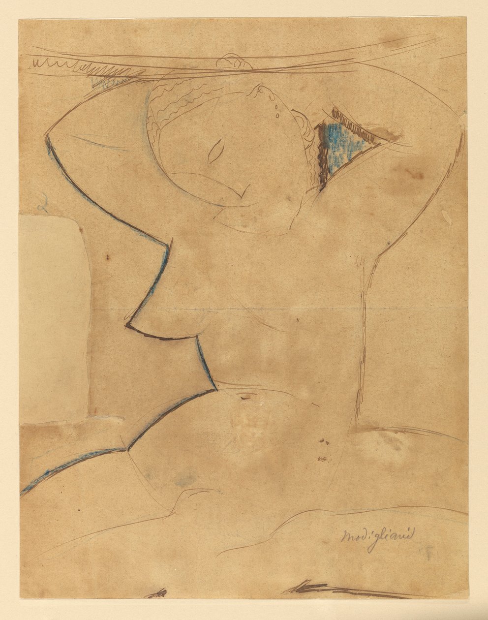 Caryatide au Sein Pointu (cariátide com peito pontiagudo) de Amedeo Modigliani