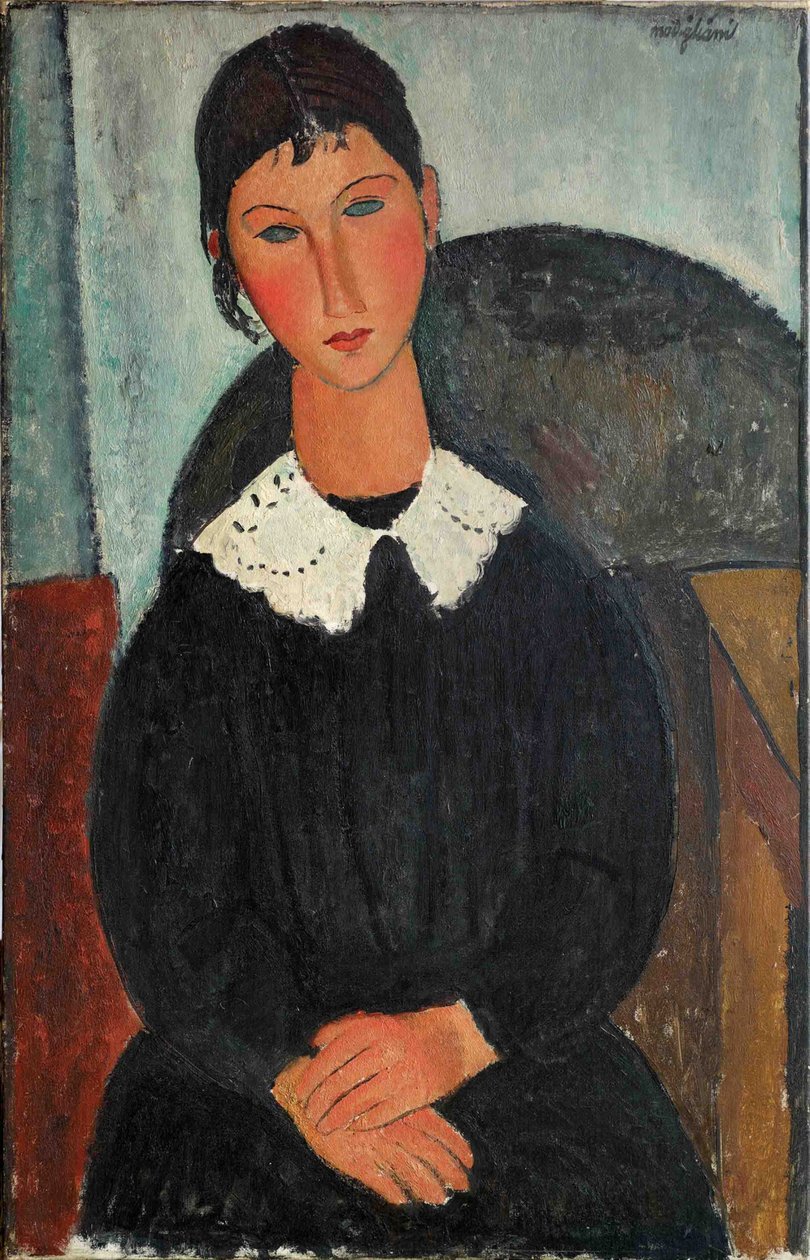 Elvira de colarinho branco, 1917-1918. de Amedeo Modigliani