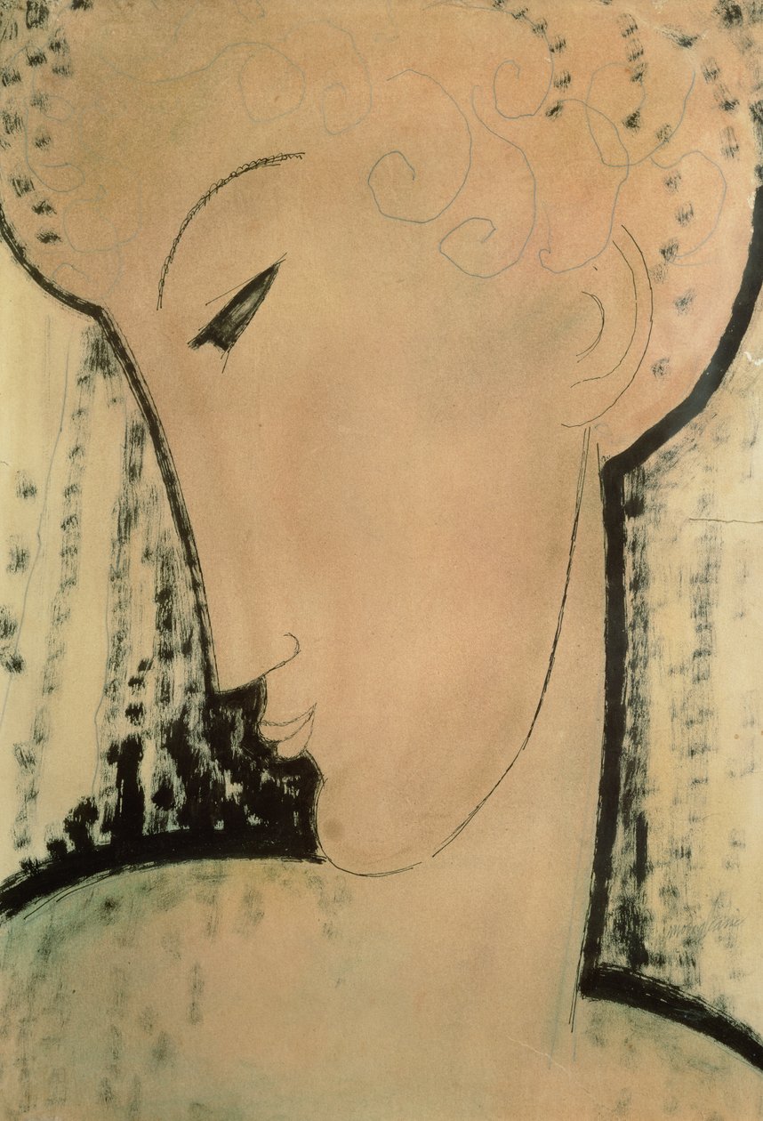 Cabeça feminina de Amedeo Modigliani