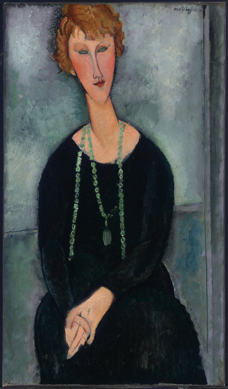 Mulher com colarinho verde (Madame Menier) de Amedeo Modigliani