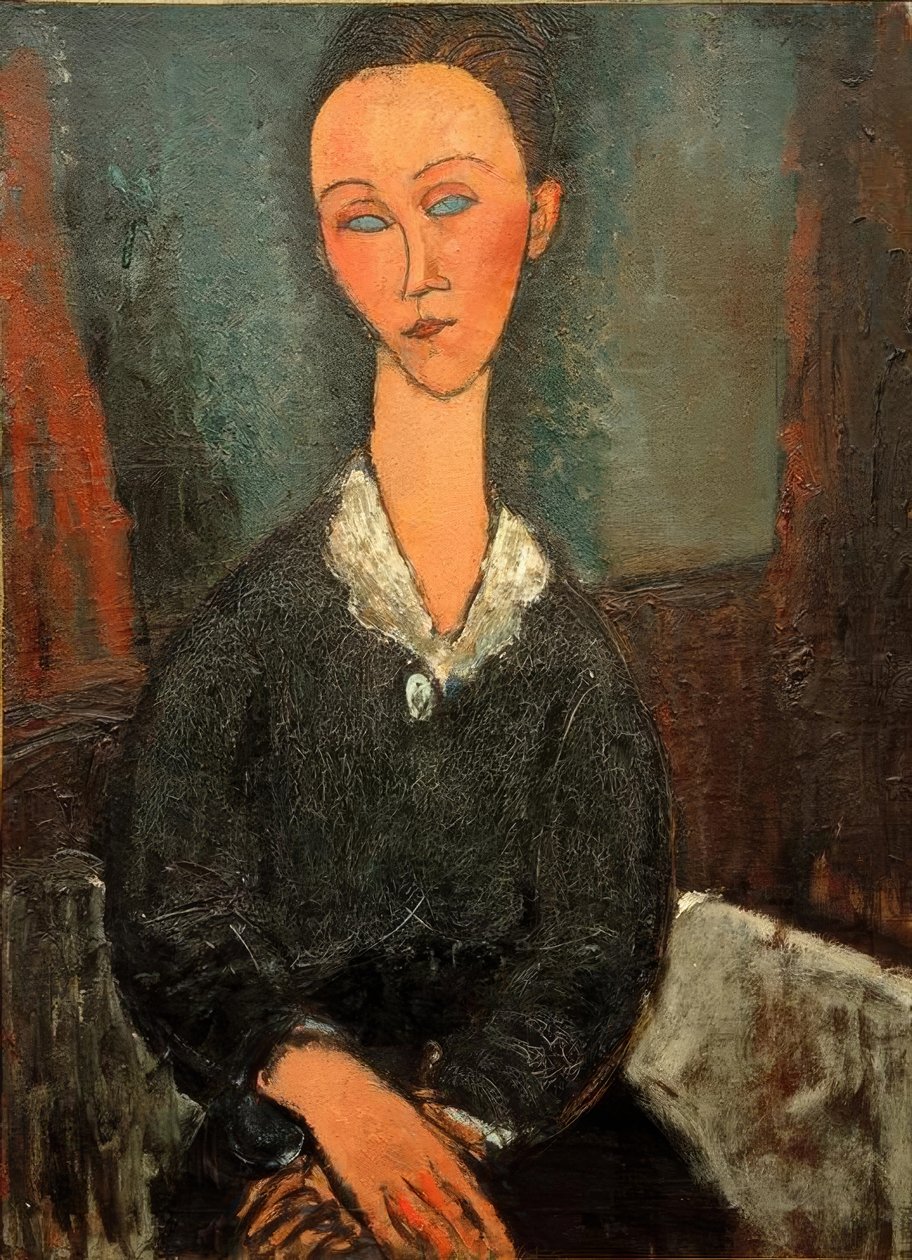 Mulher com colarinho branco (Lunia Czechowska) de Amedeo Modigliani