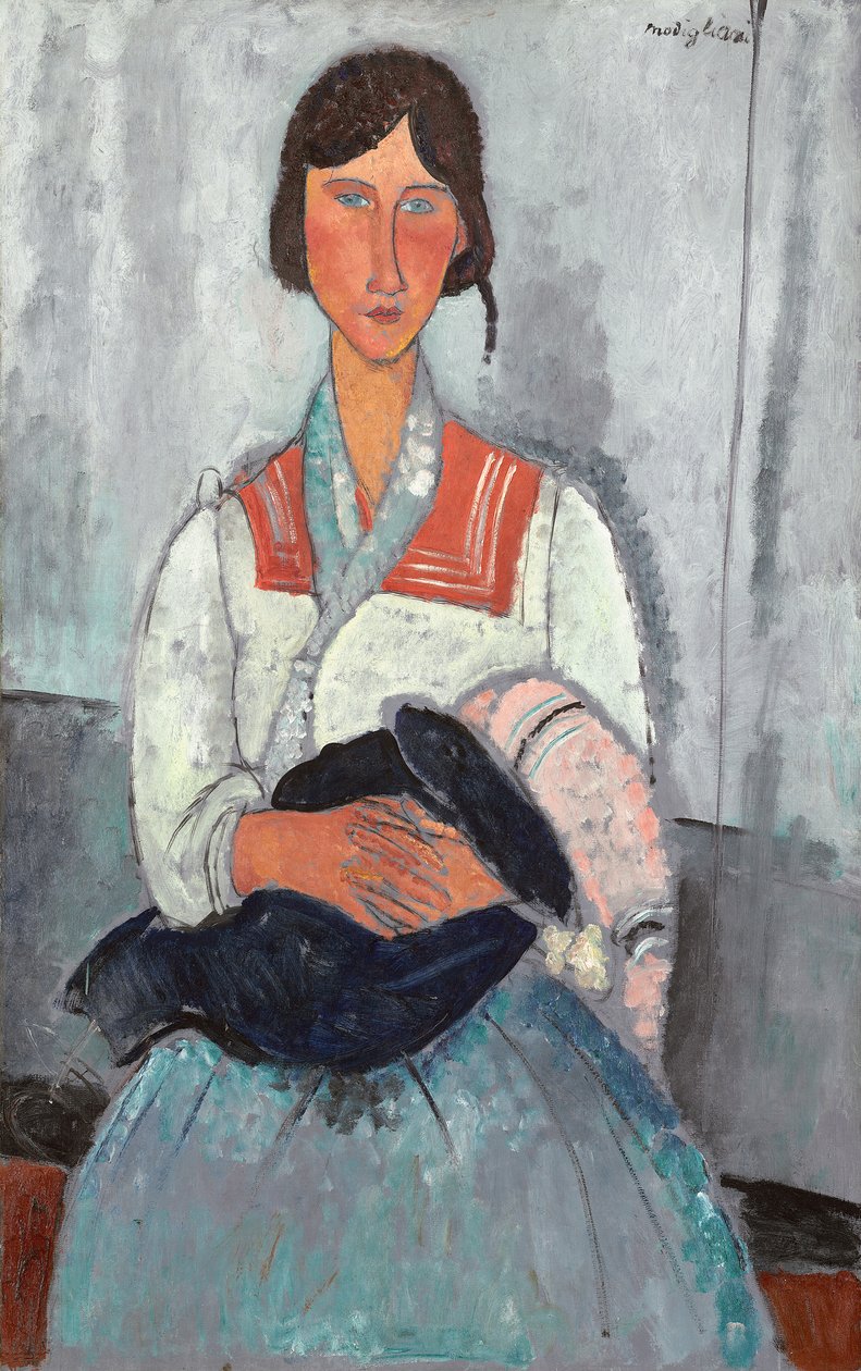 Mulher Cigana com Bebê de Amedeo Modigliani