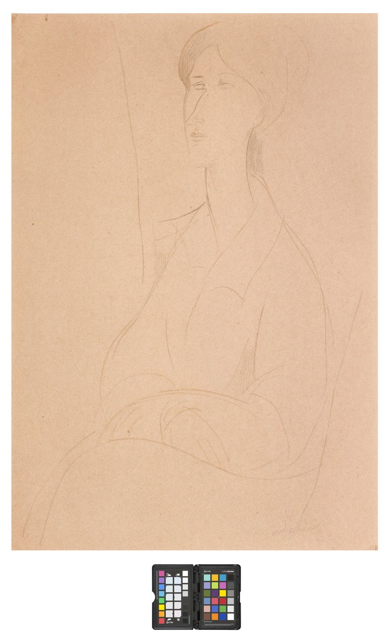 Hanks Zborowska com as mãos no colo de Amedeo Modigliani