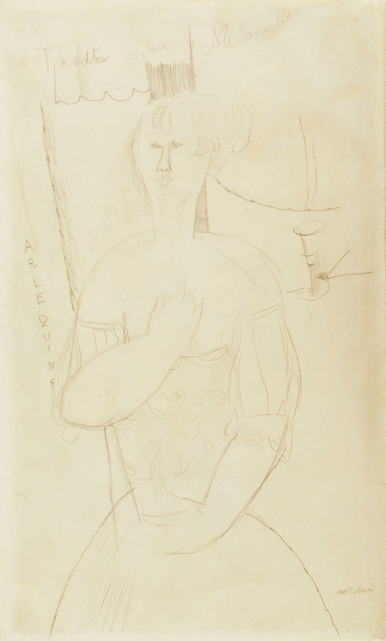 Arlequim, c.1915 de Amedeo Modigliani