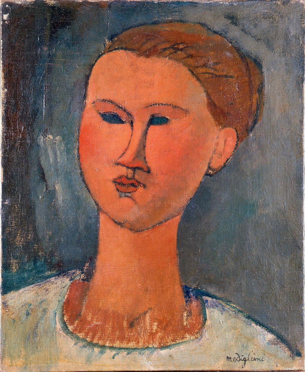 Cabeça de uma jovem mulher de Amedeo Modigliani