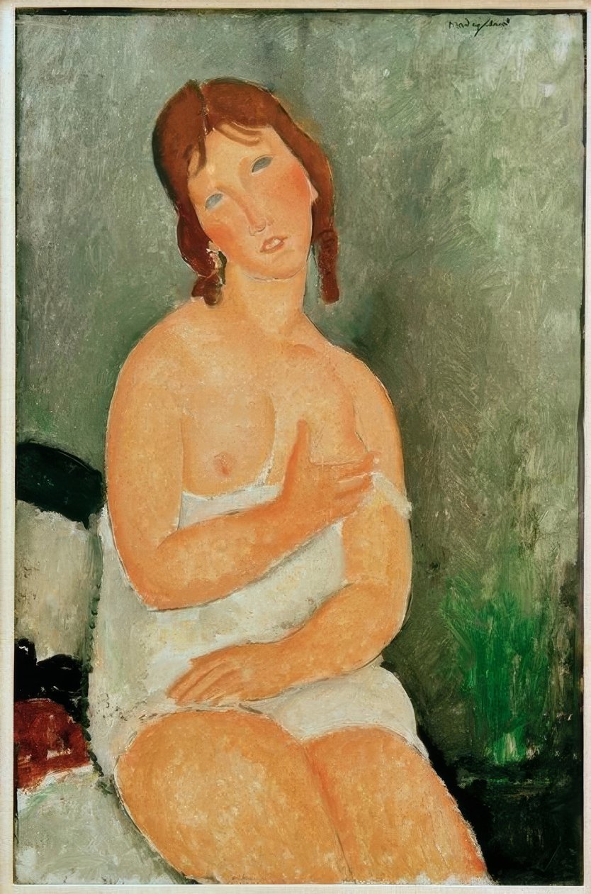 Mulher jovem, sentando de Amedeo Modigliani