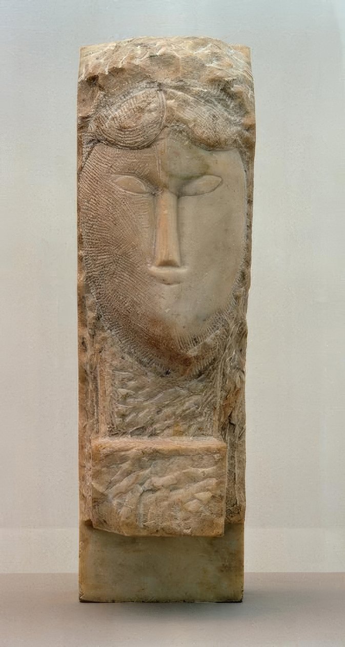Cabeça de uma mulher de Amedeo Modigliani