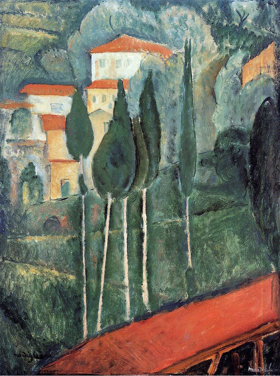 Paisagem, Sul da França de Amedeo Modigliani