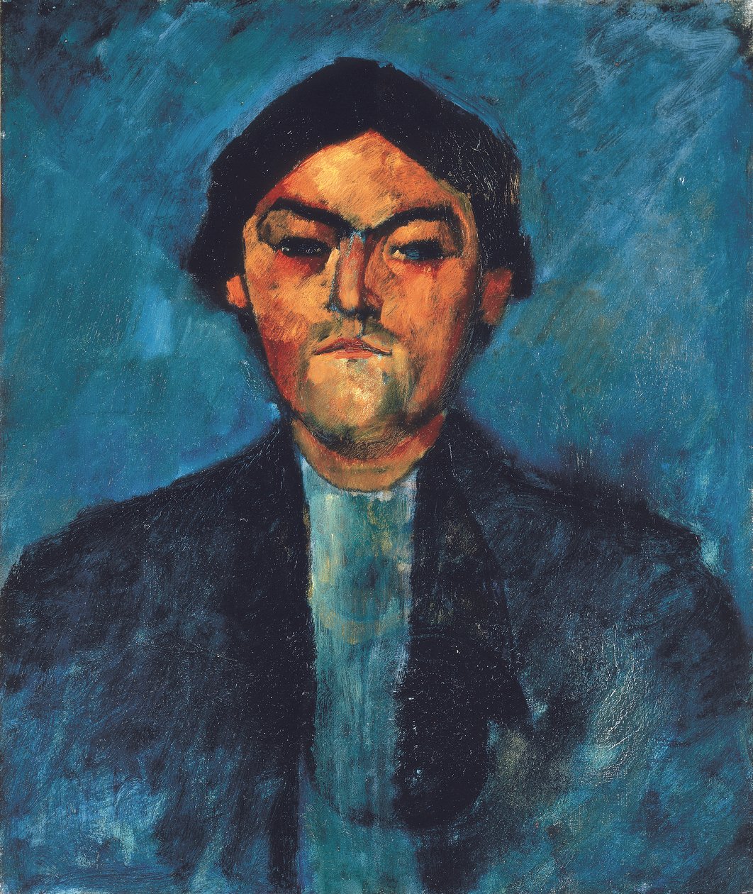 Le typographe (Pedro), c.1909 (óleo sobre tela) de Amedeo Modigliani