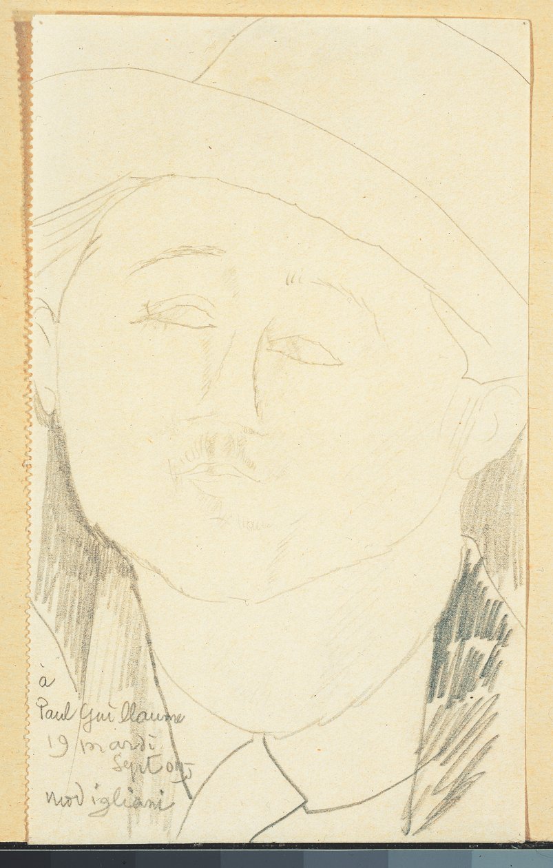 Retrato de Paul Guillaume, c.1916 (lápis sobre papel) de Amedeo Modigliani